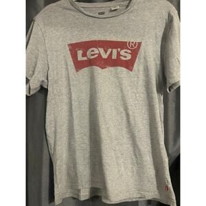 Levis Logo Vintage grey Graffic Tee red tag size Small Women's
